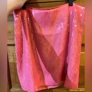 J Crew sequined pink skirt